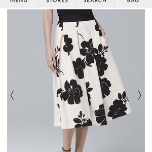 Floral Print Full Midi Skirt